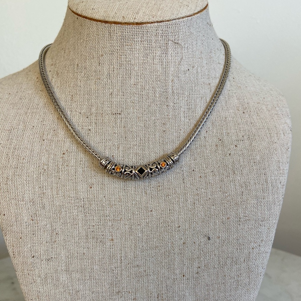 Silver Statement Necklace - image 1